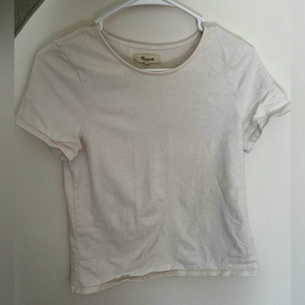 Madewell Cream Shrunken Tee